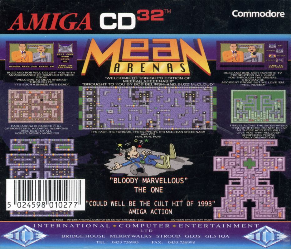 Mean Arenas box art for Amiga CD32